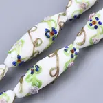 Handmade Gold Sand Lampwork Beads Strands