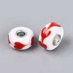 Lampwork & Brass Core European Beads