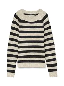 VERO MODA Sveter 'VMDoffy'  béžová / čierna