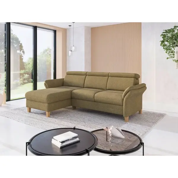 Sit & More ROHOVÁ SEDAČKA, textil, olivově zelená