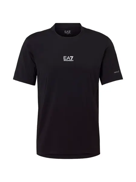 EA7 Emporio Armani Funkčné tričko 'VENTUS7'  čierna / biela