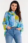 Awama Woman's Shirt A513 Blue/Pattern
