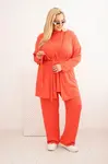 Kesi Dámská souprava Plus Size 3-dílná malinová