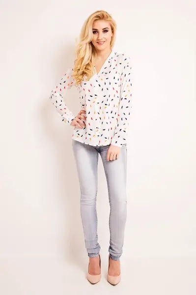Awama Woman's Shirt A170 Multicolour/Pattern