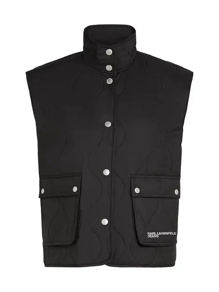 KARL LAGERFELD JEANS Vesta  čierna / biela