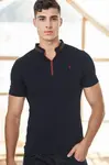 T8571 DEWBERRY ZIP ZIP ZIP PÁNSKÉ TRIČKO - TMAVĚ MODRÁ - 2