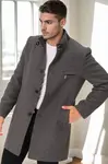PLT9367 DEWBERRY MEN'S COAT-STRAIGHT GREY