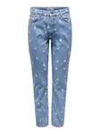 ONLY Džínsy  modrá denim / svetložltá / biela