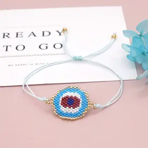 Friendship Evil Eye Loom Pattern Seed Beads Bracelets for Women