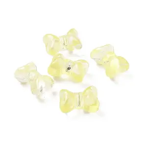 Transparent Spray Painted Glass Beads