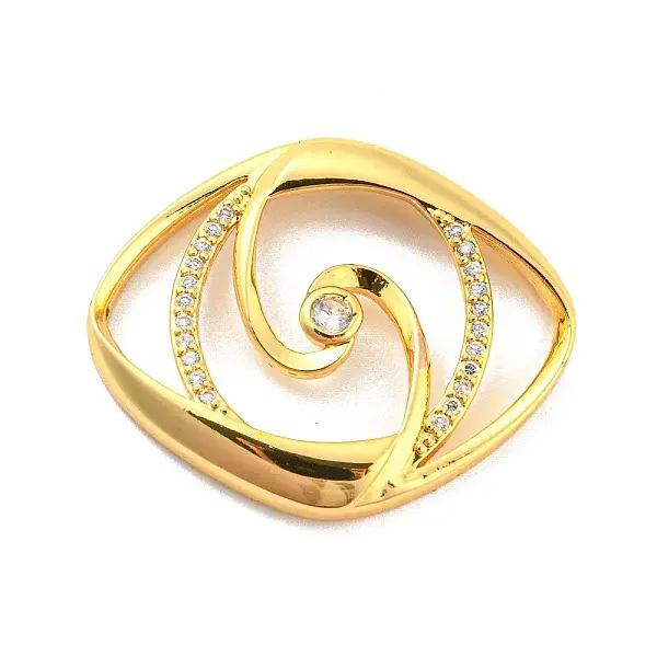 Brass Pave Clear Cubic Zirconia Cabochons