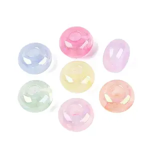UV Plating Transparent Acrylic European Beads