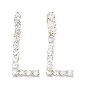 Brass Micro Pave Clear Cubic Zirconia Pendants