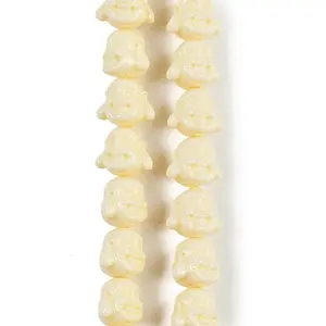 Synthetic Coral Carved Beads Strands