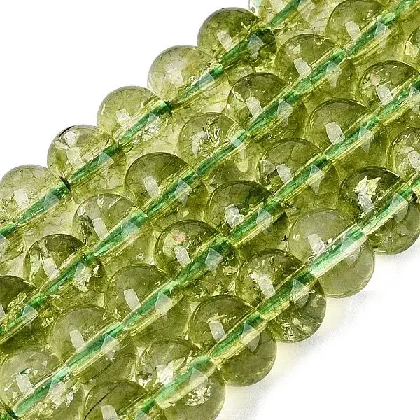 Crackle Transparent Glass Beads Strands