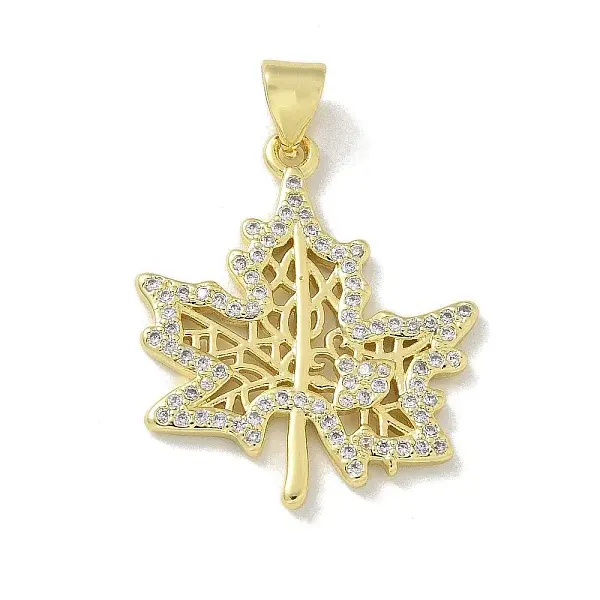 Brass Micro Pave Cubic Zirconia Pendants