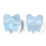 Transparent Spray Painted Glass Beads