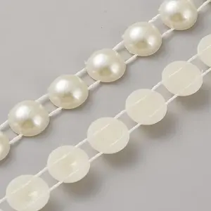 ABS Plastic Pearl Half Round Link Chains