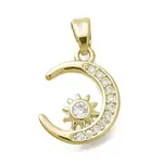 Brass Micro Pave Cubic Zirconia Pendants