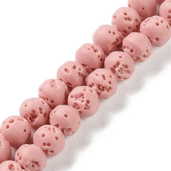 Synthetic Lava Rock Dyed Beads Strands