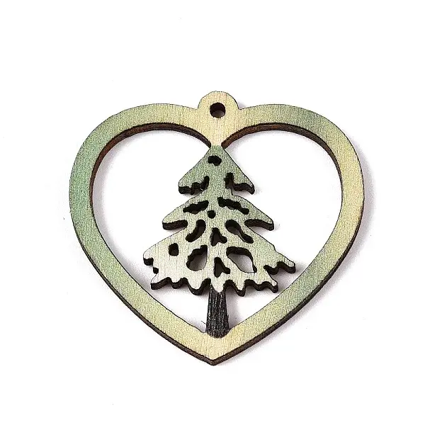 Printed Poplar Wood Pendants