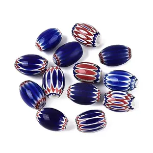 Handmade Millefiori Glass Barrel Beads