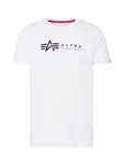 ALPHA INDUSTRIES Tričko  čierna / biela