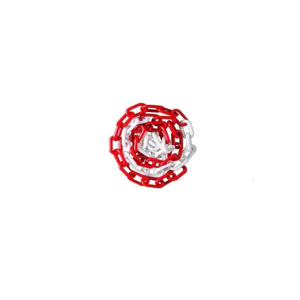Řetěz plastový, 6 mm / 25 m, červeno-bílý, ENPRO