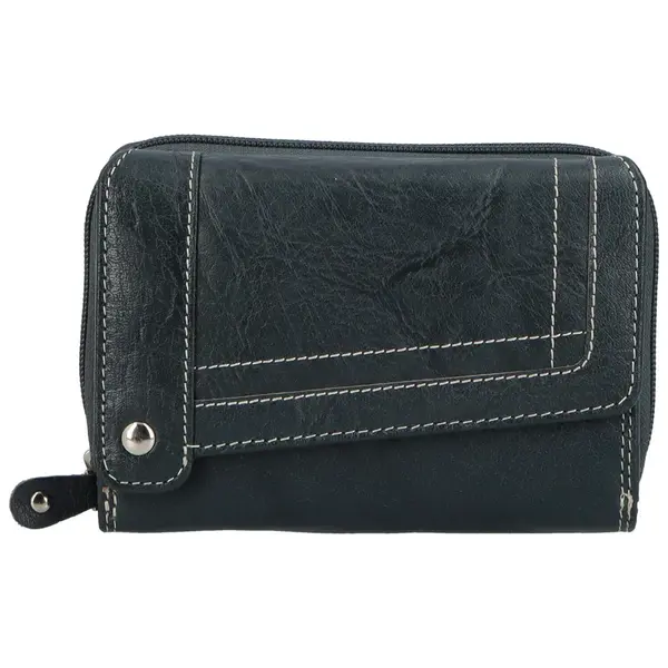 Dámská kožená peněženka tmavě modrá - Tomas Feisol 2 tmavě modrá