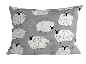 Polybavlnená obliečka na vankúš SHEEP POLY 70x90 cm, sivá