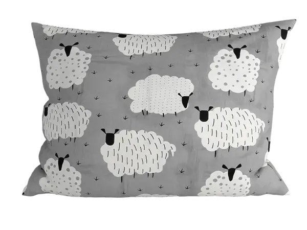 Polybavlnená obliečka na vankúš SHEEP POLY 70x90 cm, sivá