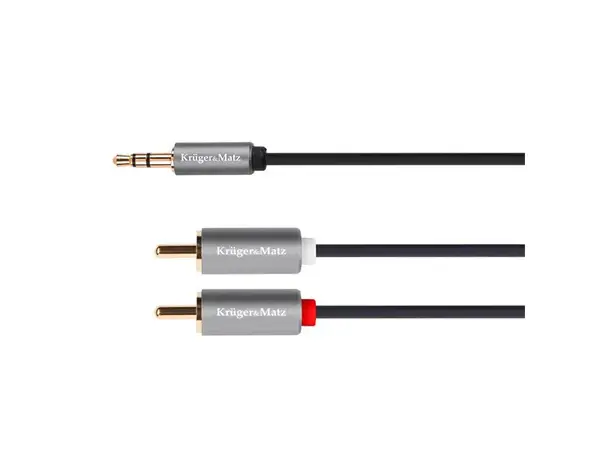 Kabel Jack 3.5mm stereo/2x Cinch 3m KRUGER & MATZ KM1216 Basic