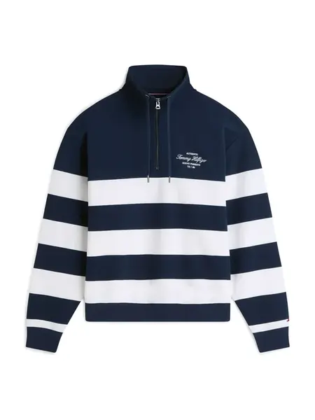 TOMMY HILFIGER Mikina  námornícka modrá / biela