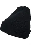 Long knitted beanie black