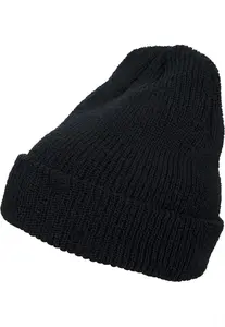Long knitted beanie black