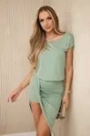 Asymmetrical dress dark mint