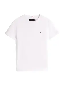 TOMMY HILFIGER Tričko 'Essential Flag Embroidery'  biela