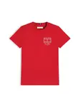TOMMY HILFIGER Tričko 'Outline Flag Logo'  červená / biela