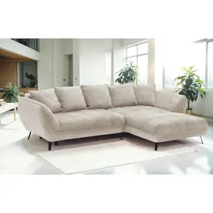 Livetastic ROHOVÁ SEDAČKA, textil, béžová, světle hnědá
