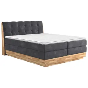 POSTEL BOXSPRING, 160/200 cm, antracitová
