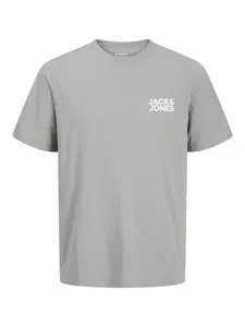 JACK & JONES Tričko 'Corp'  sivá / biela