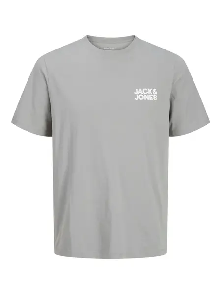 JACK & JONES Tričko 'Corp'  sivá / biela