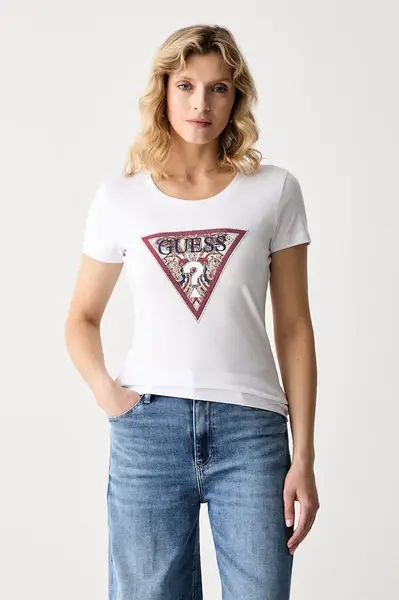 Guess tričko dámské bavlněné s elastanem PAISLEY