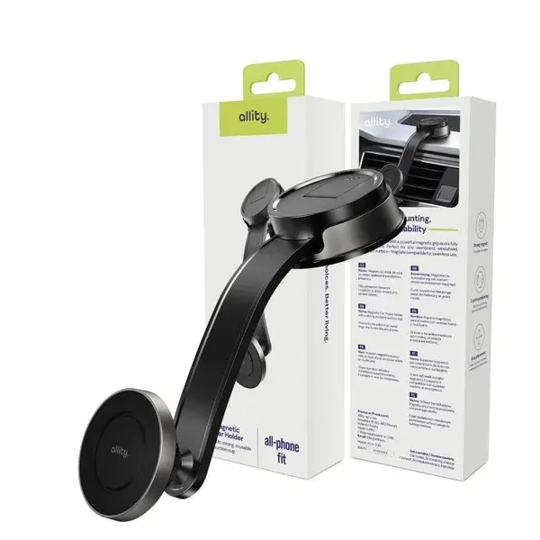 Držák do auta s magnetem Allity ACH-200 MS na palubní desku, černá