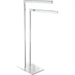 Držiak uterákov Optima Glass chróm / biela GLASDRZRUCB