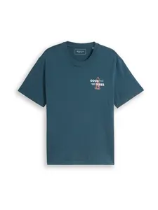 TOM TAILOR DENIM Tričko  petrolejová / marhuľová / biela
