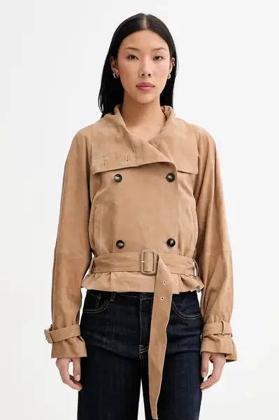 Marc O'Polo oversized bunda dámská semišová