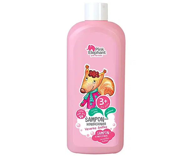 Dětský šampon 2v1 Pink Elephant Veverka Anička - 500 ml