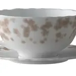 Růžový hrnek na čaj s podšálkem 30 cl kolekce Slåpeblom - Wik & Walsøe