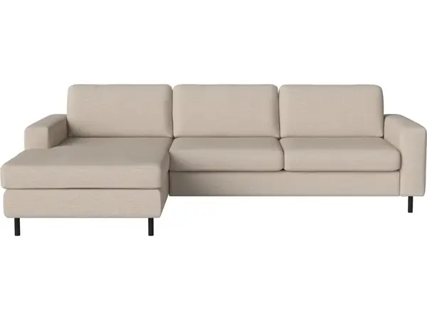 Pohovka Scandinavia 3 místná s lenoškou vlevo, více variant - Bolia Látka: kolekce London | barva - světle béžová, Nožičky: černý olejovaný dub 13 cm